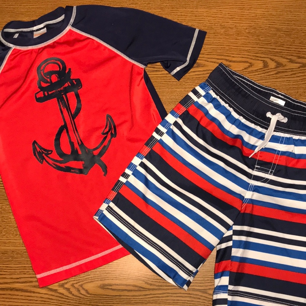 Boys Bathing Suit with Rash Guard